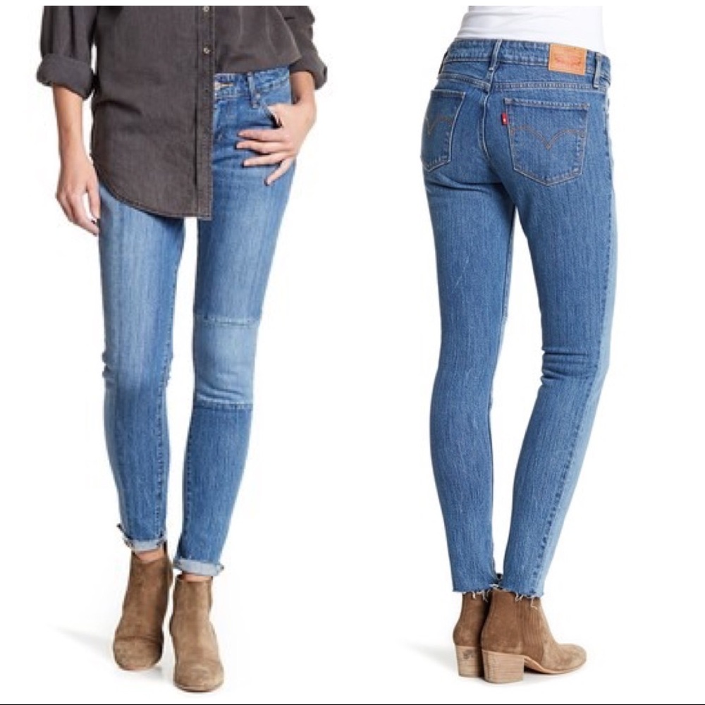 NWT Levi’s 711 Skinny Jeans 28 blue patch